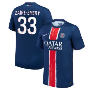 Paris Saint-Germain Warren Zaire-Emery #33 Hemmatröja 2024-25 Kortärmad